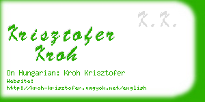 krisztofer kroh business card
